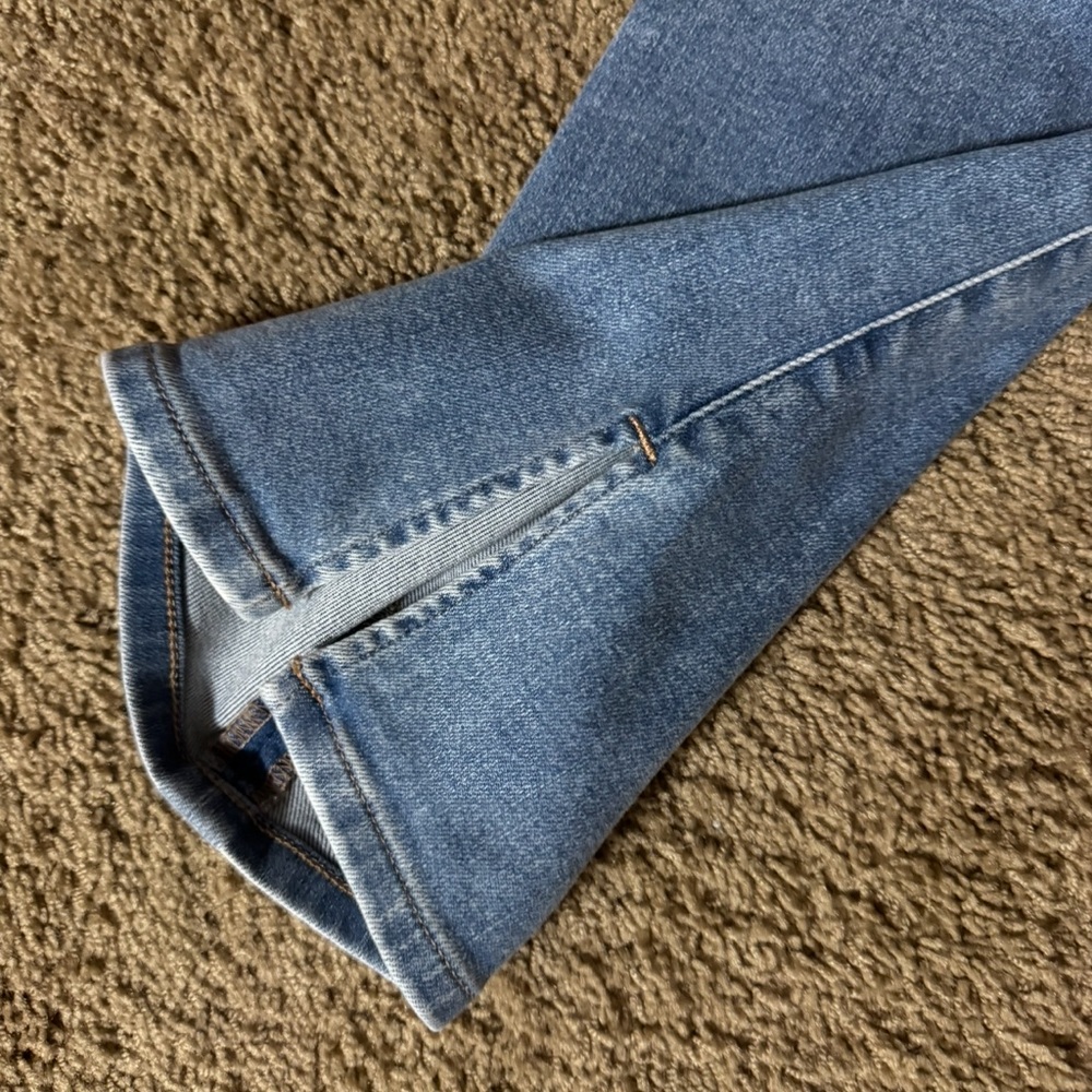 Express Medium Blue Straight Leg Jeans - Picture 4 of 4